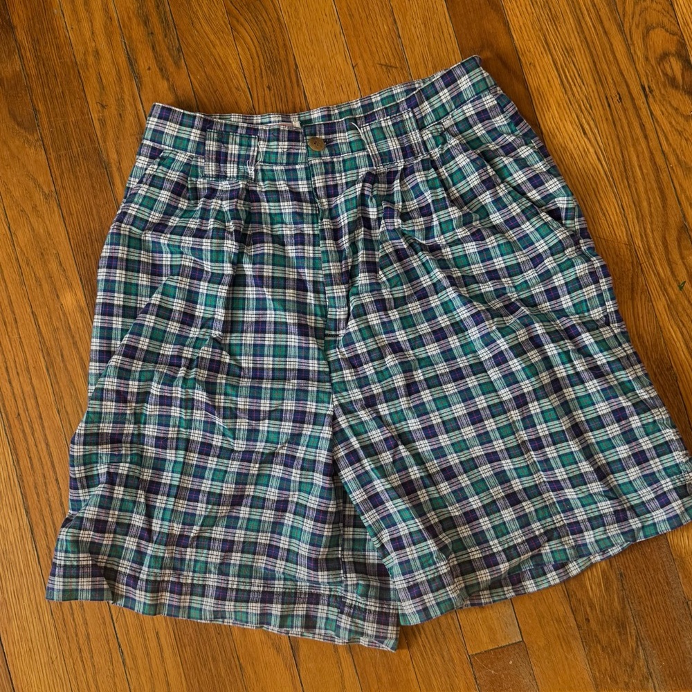 Vintage Plaid Highwaisted Shorts